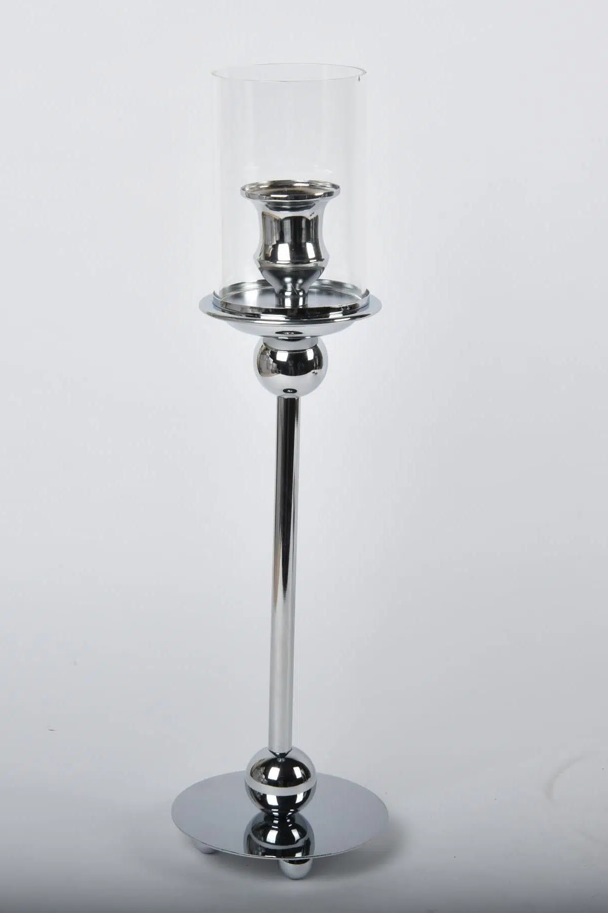 Seta Regina Mumluk Disk Ayaklı İnce Büyük Sılver 41 Cm
