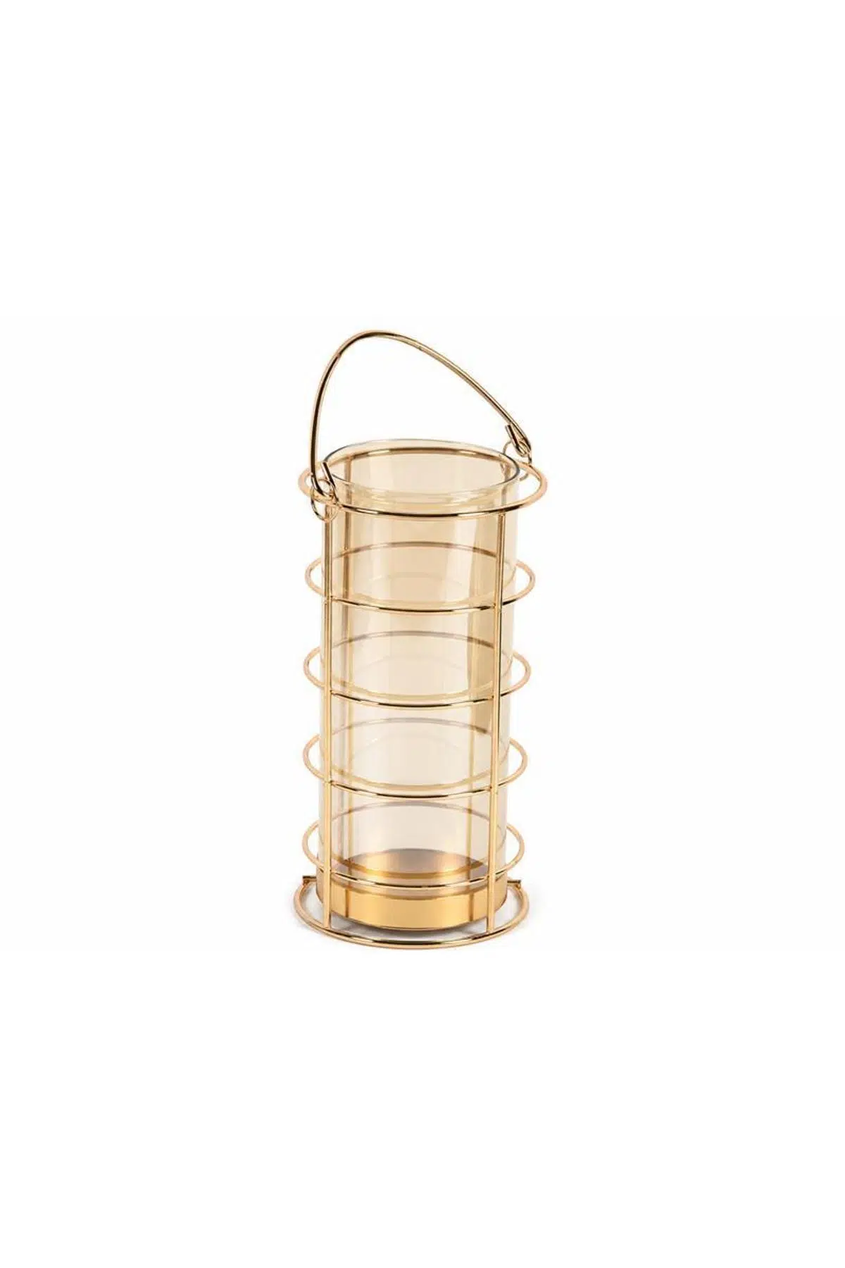 Seta Regina Mumluk Halkalı Uzun Cam Gold Büyük16.5X22.5X15Cm