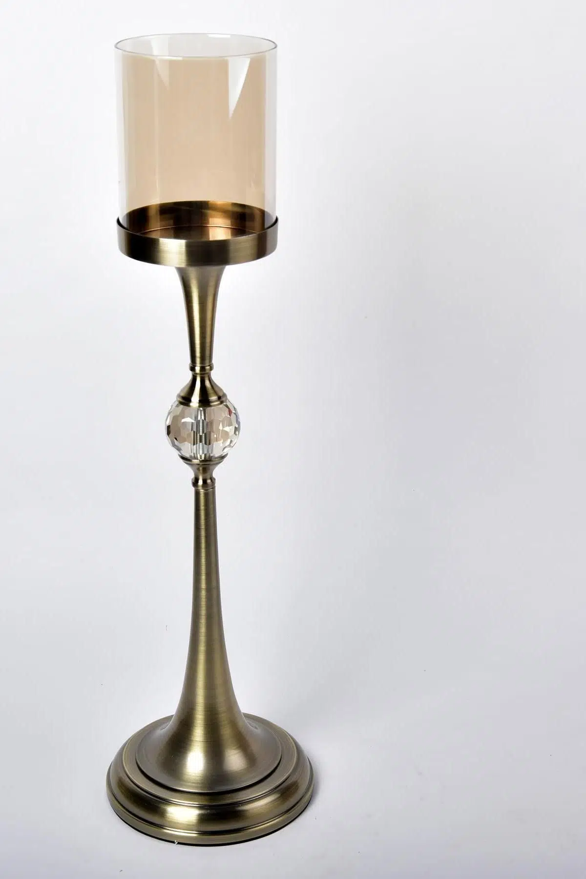 Seta Regina Mumluk İnce Belli Kristal Top Büyük Bronz 64 Cm