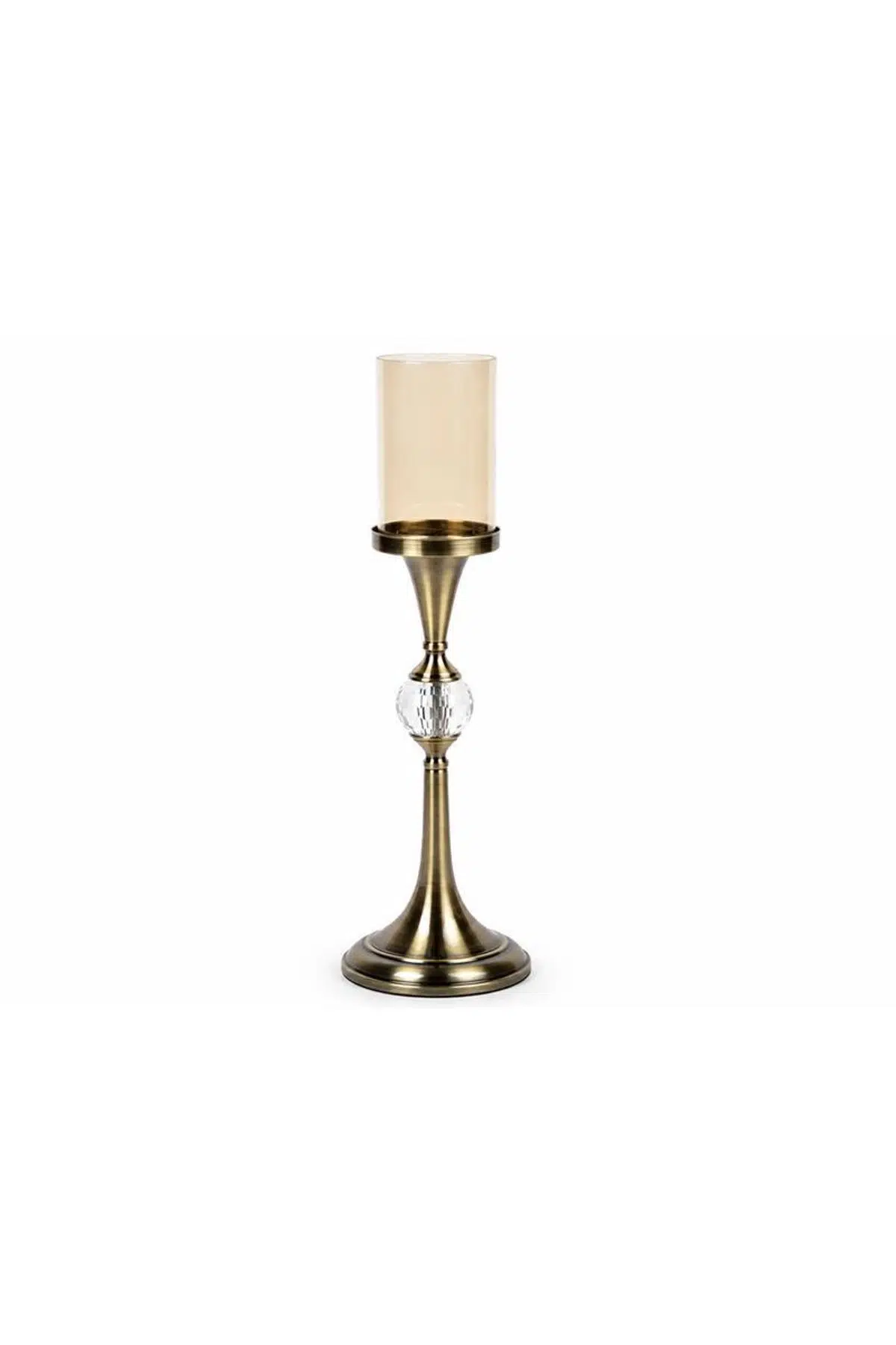 Seta Regina Mumluk İnce Belli Kristal Top Küçük Bronz 50 Cm