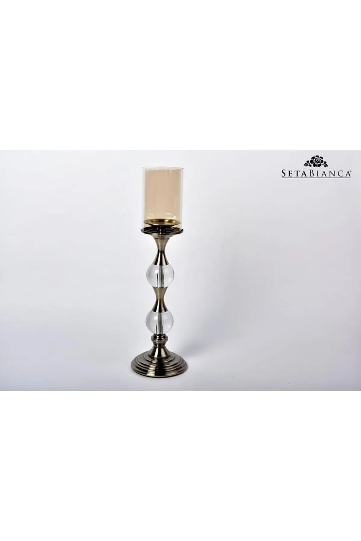 Seta Regina Mumluk Krıstal 2 Top Bronz 50 Cm