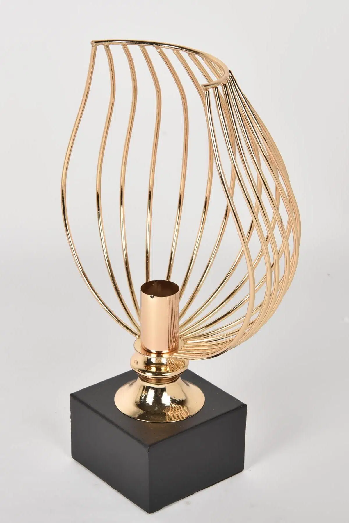Seta Regina Mumluk Leaf Of Flame İnce Mum Gold 34 Cm