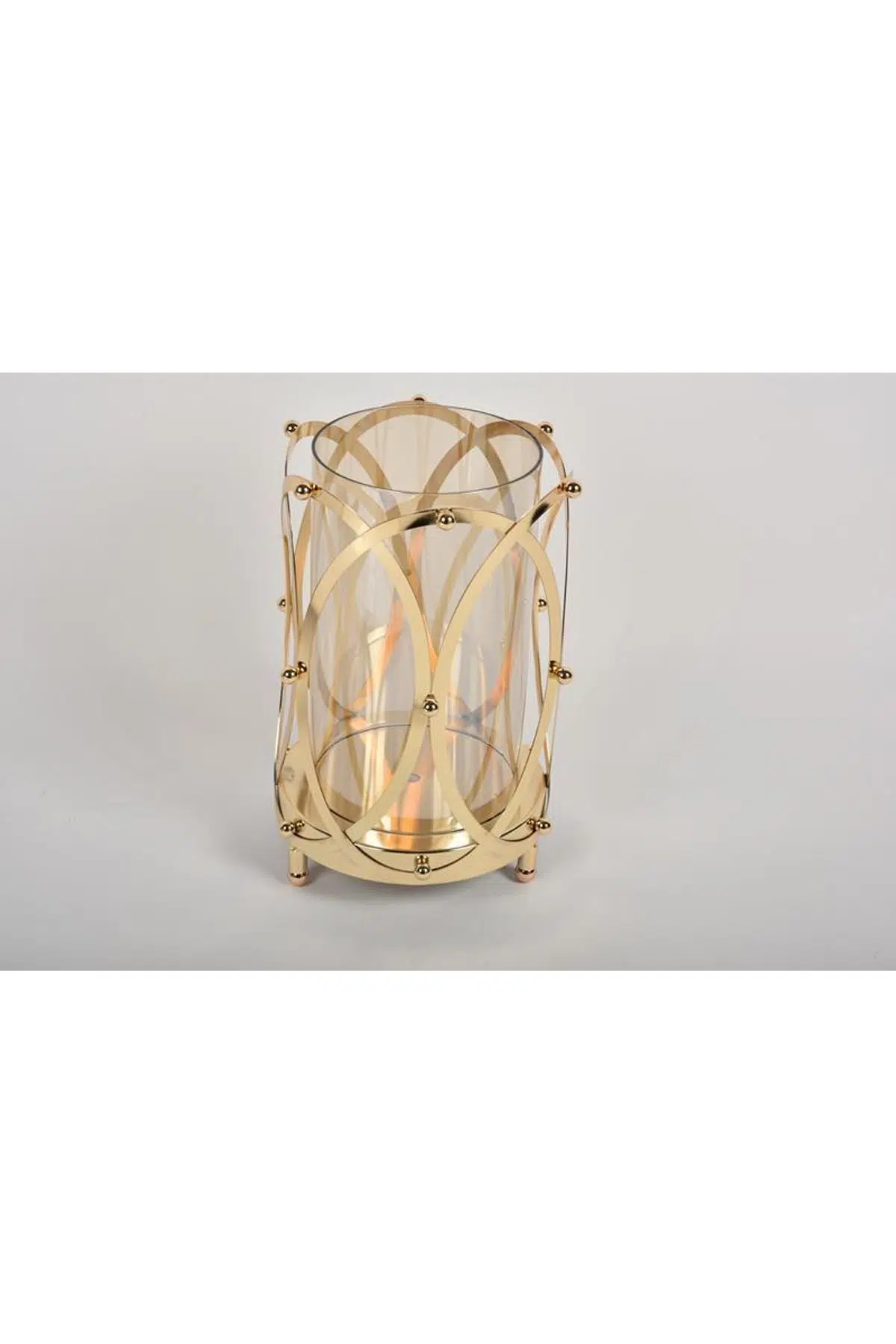 Seta Regina Mumluk Noktalı Halkalı Gold Büyük 31X22X22 Cm