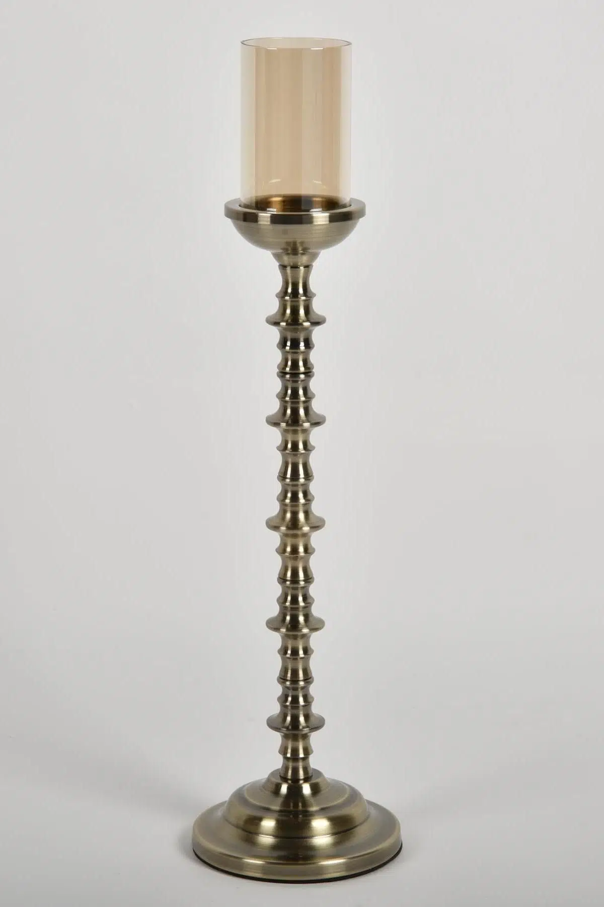 Seta Regina Şamdan Girintili Bronz Büyük 54X16X16 Cm
