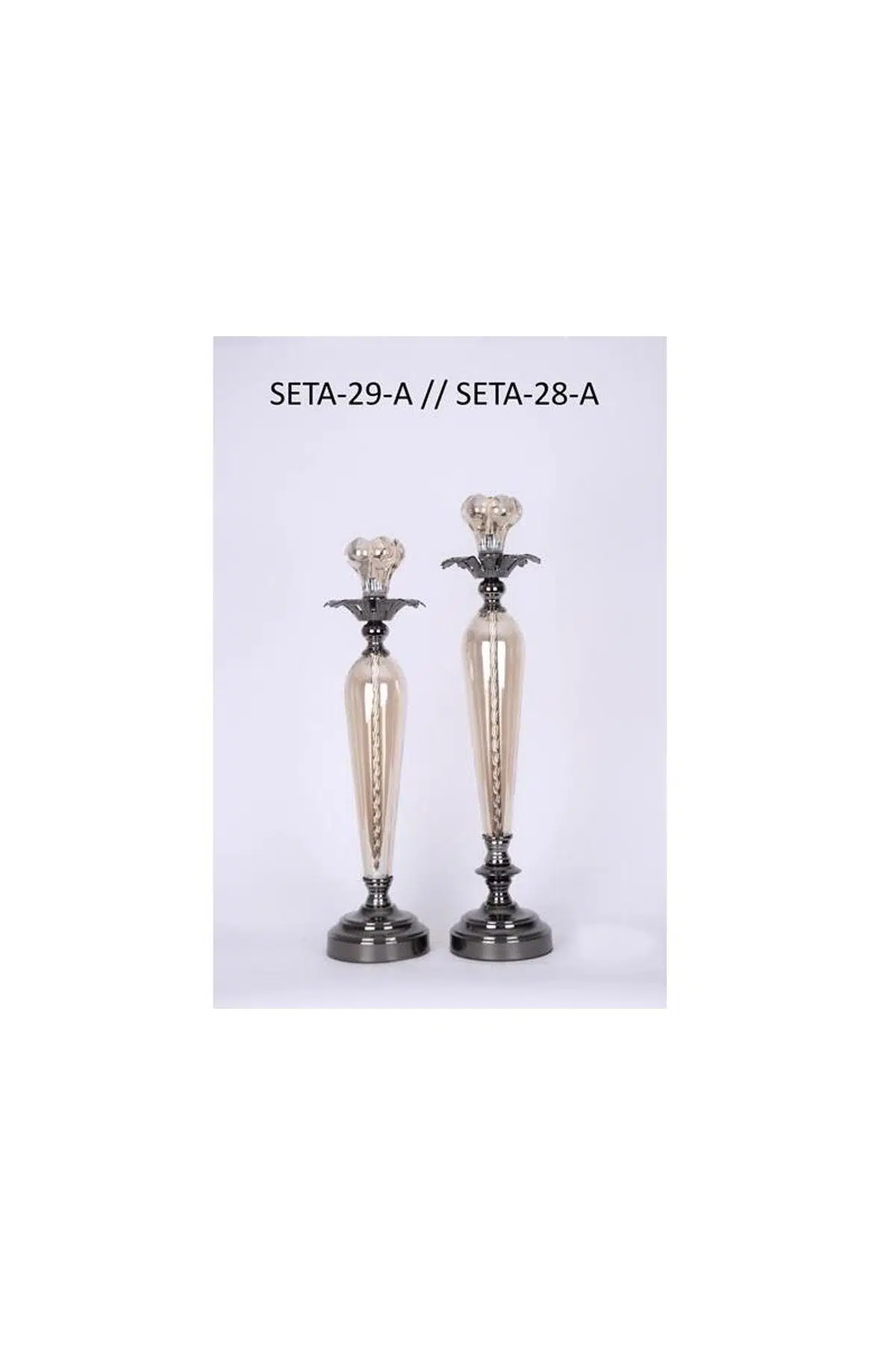 Seta Regina Şamdan Küçük Antrasıt 50 Cm