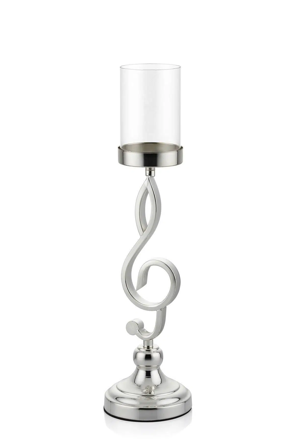 Seta Regina Şamdan Sol Anahtarı Sılver 45X13X13 Cm