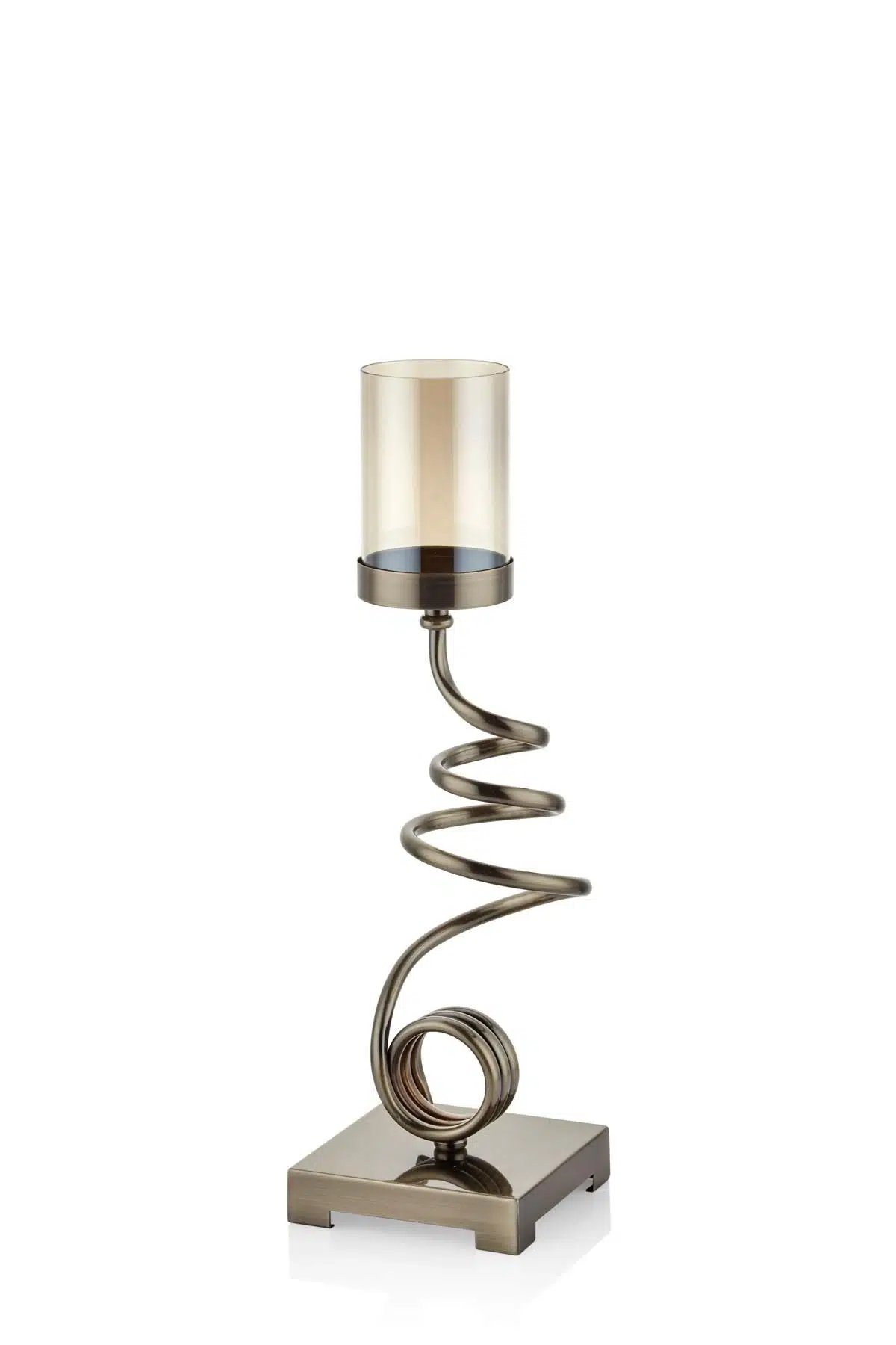 Seta Regina Şamdan Twıster Bronz Küçük 45X13X13 Cm