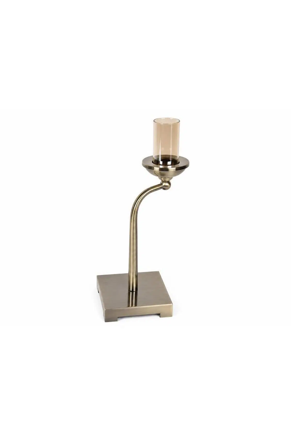 Seta Regina Şamdan Yana Eğik Bronz Küçük 40*13 Cm