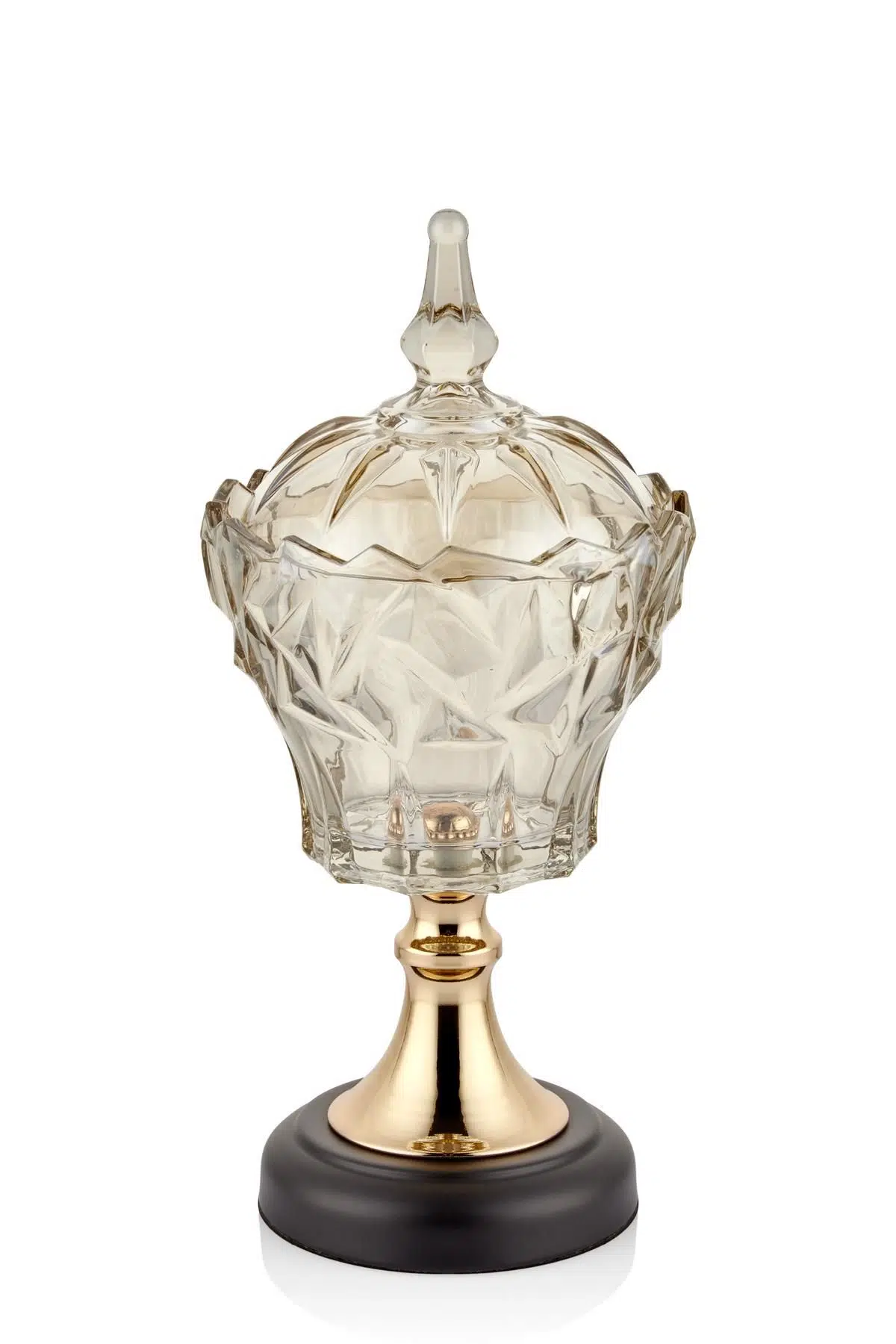 Seta Regina Şekerlik Sivri Kristal Küçük Siyah Dore 32*16 Cm