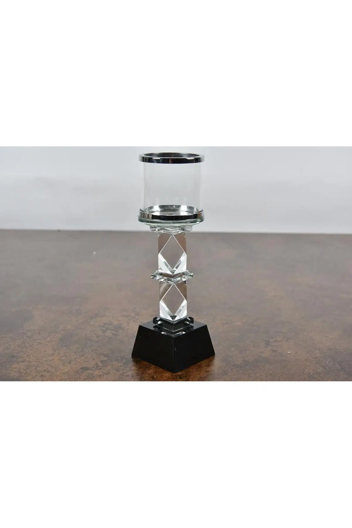 Seta Shine Cubes Camlı Şamdan-S 22*7 Cm