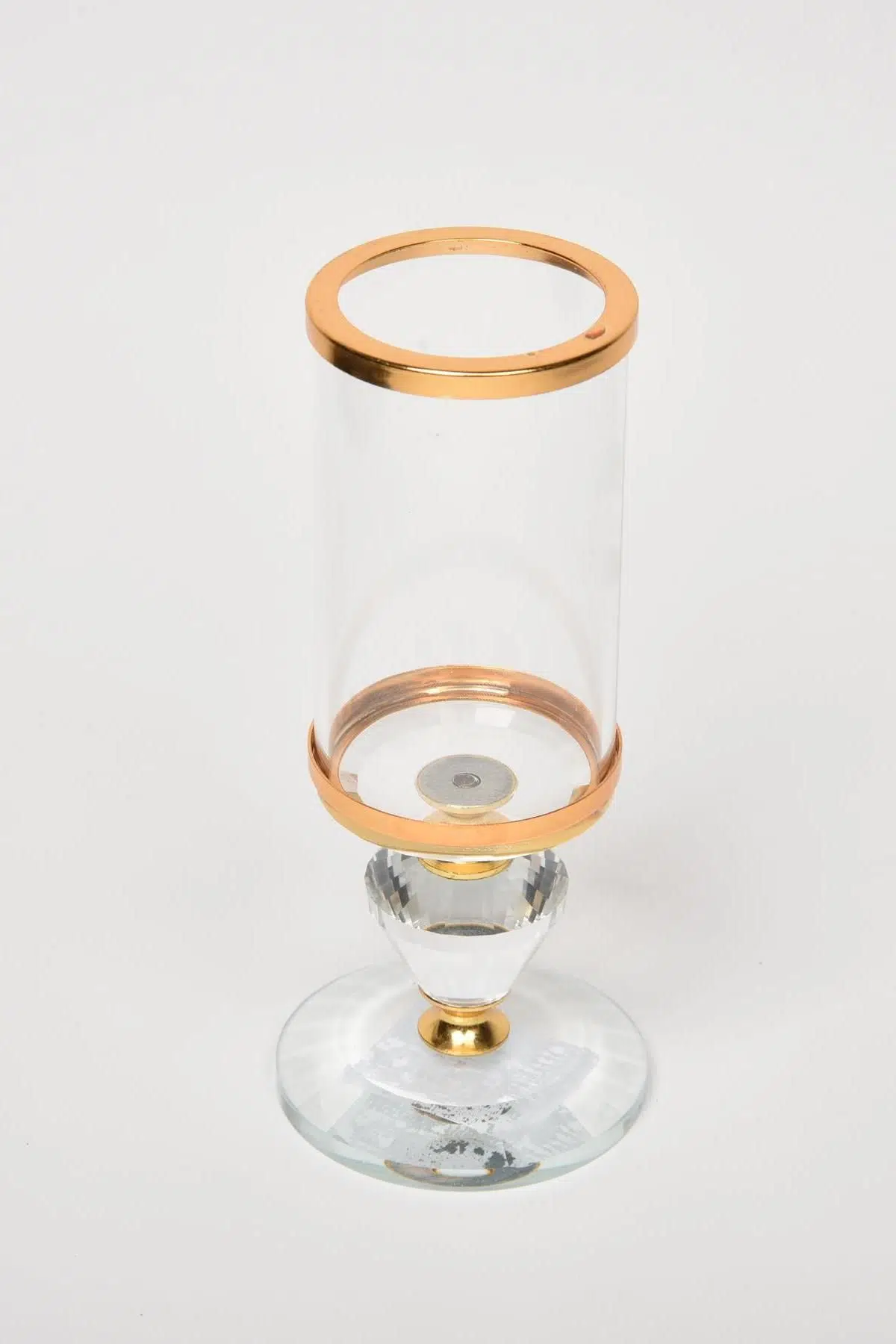 Seta Shine Kristal Şamdan Gold Küçük 6.5X18.5 Cm