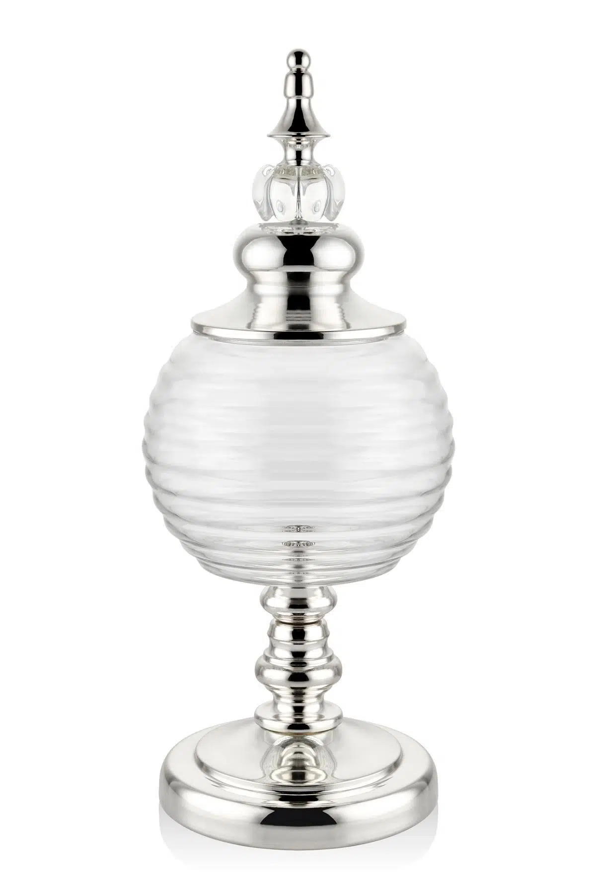 Seta Steel Ayaklı Şekerlik Lınes Sılver Küçük 46X30X30 Cm