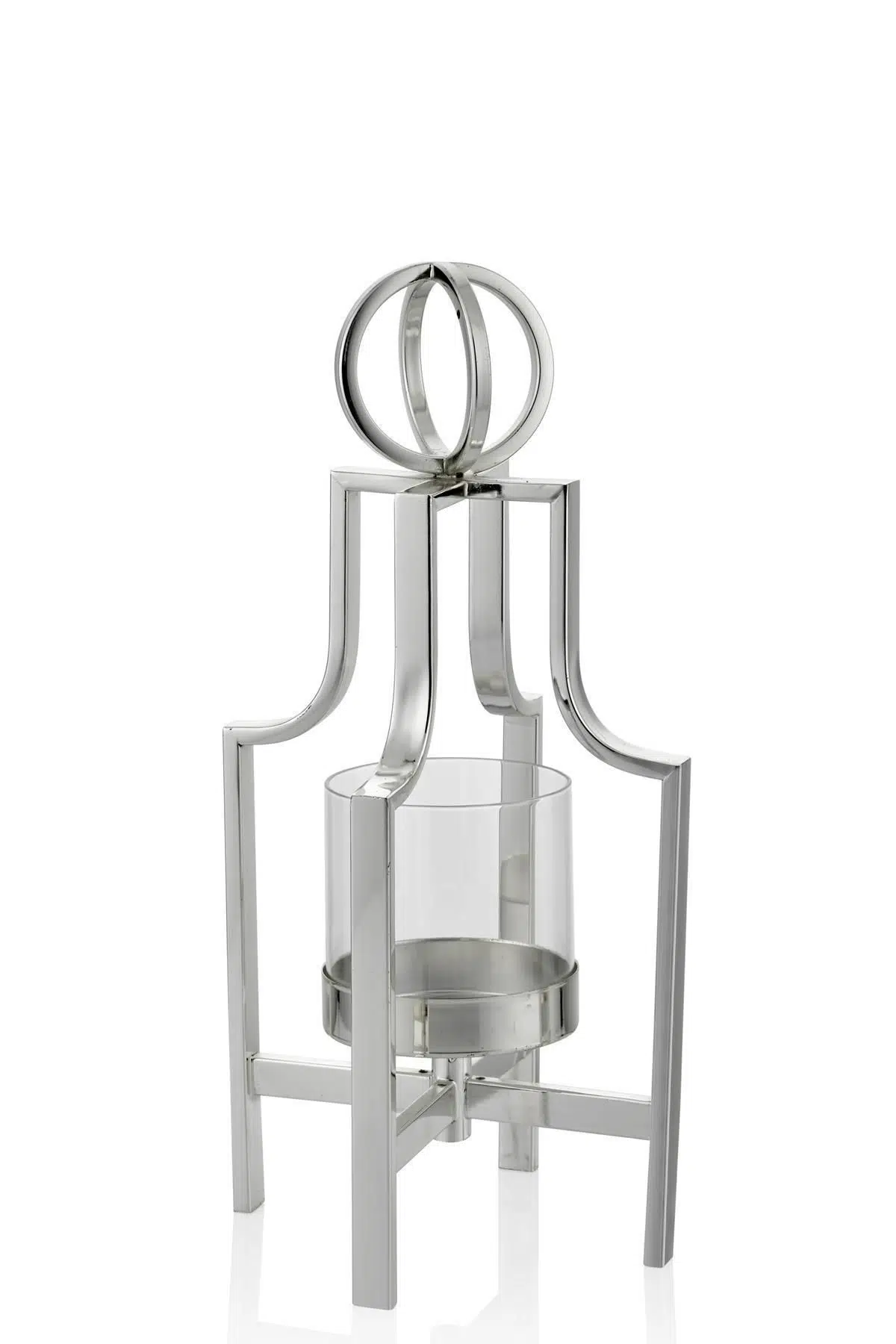 Seta Steel Mumluk Fener İskeletli Sılver Küçük 40*14 Cm