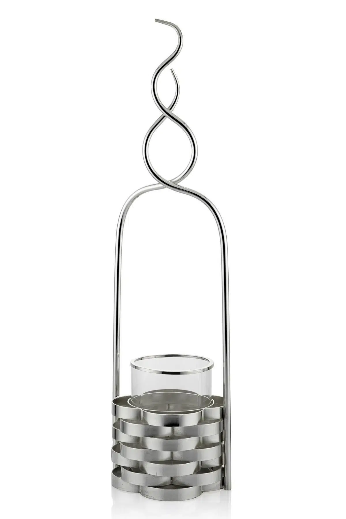 Seta Steel Mumluk Flames Sılver Büyük 75X20X20 Cm
