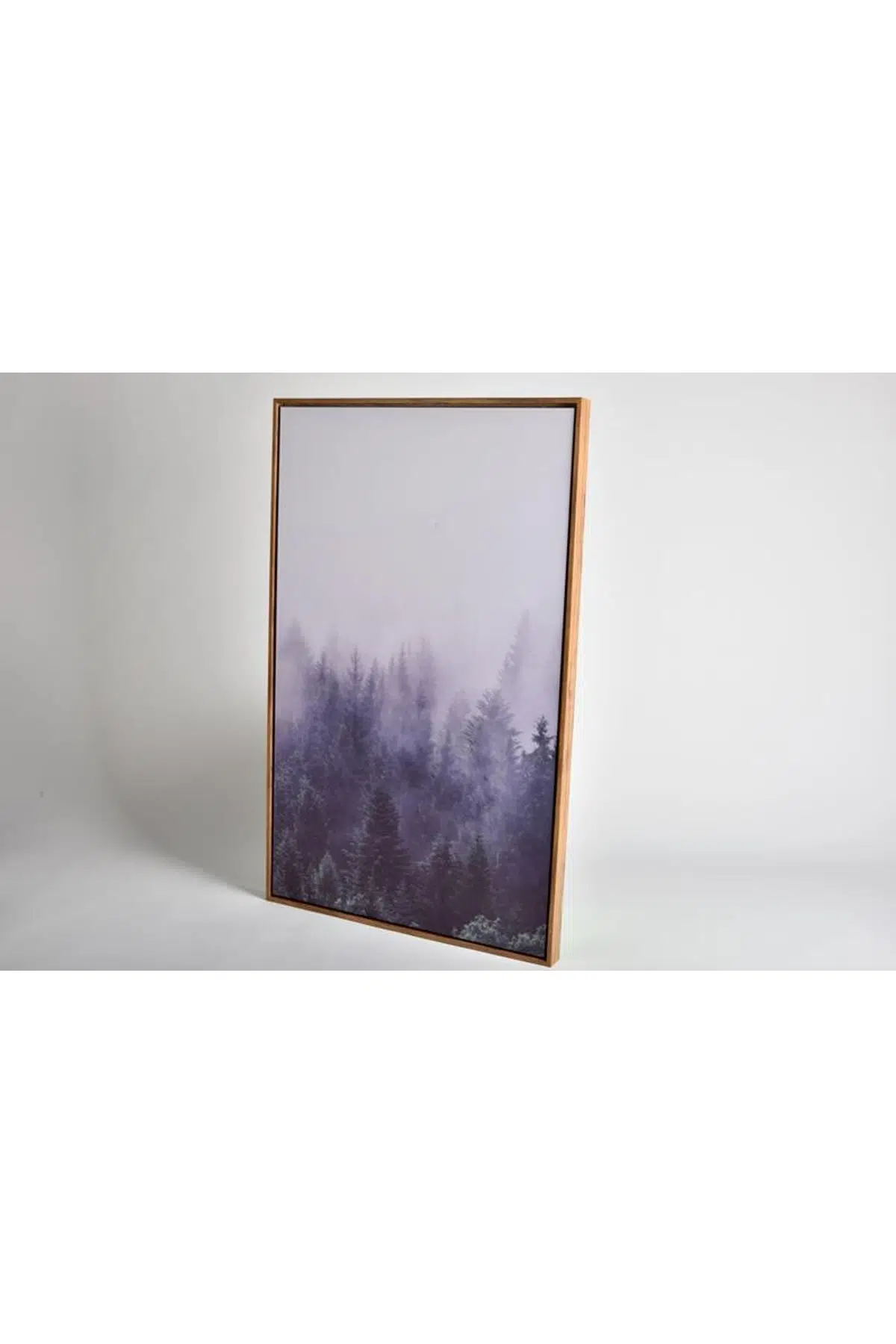 Seta Tablo Kahve Çerçeveli Sisli Orman 80*50 Cm