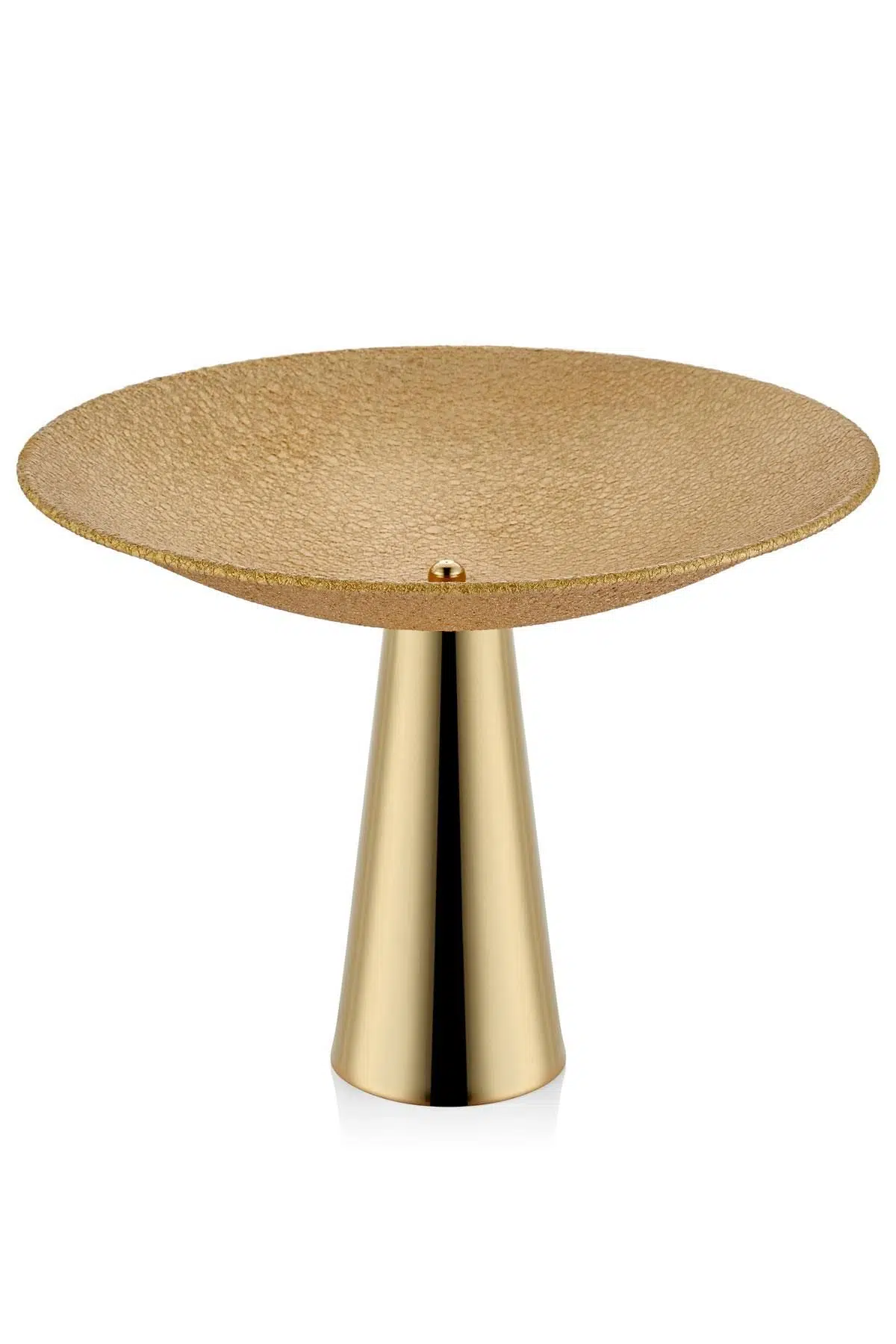 Seta Textured Dark Ayaklı Sunumluk Gold 34*34*26 Cm