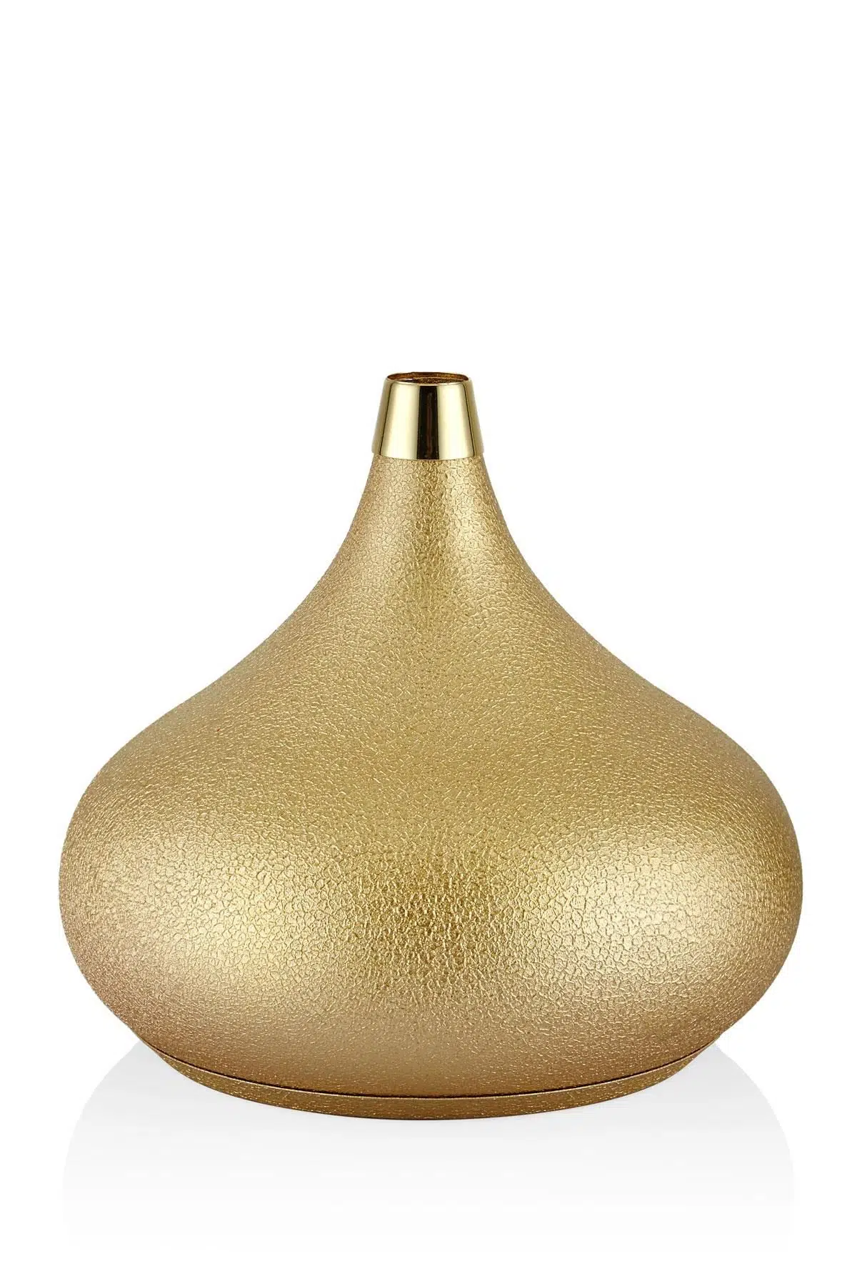 Seta Textured Dark Damla Kısa Vazo Gold 30*30*30 Cm