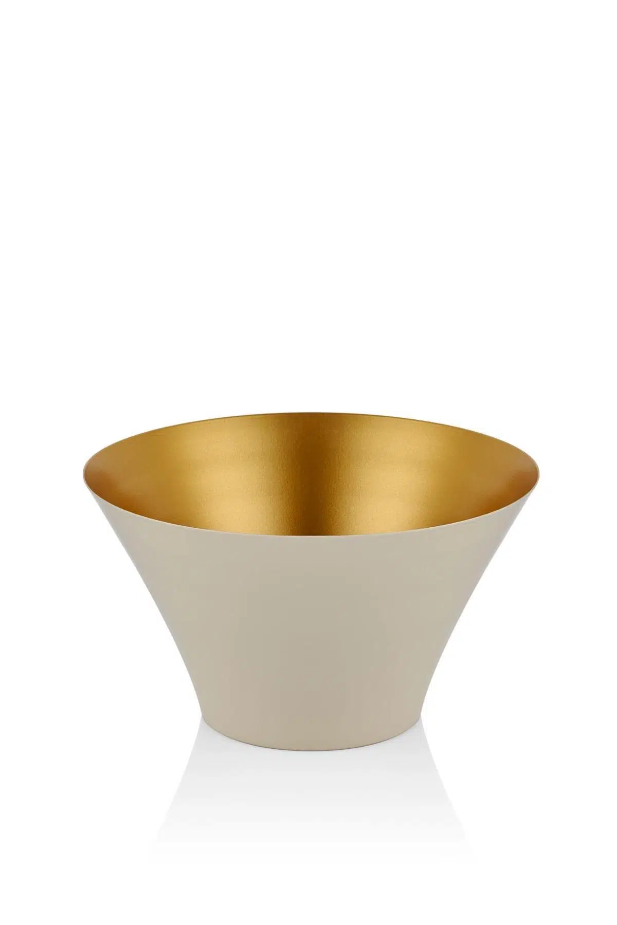 Seta Textured Dark Konik Meyvelik Krem Gold Küçük