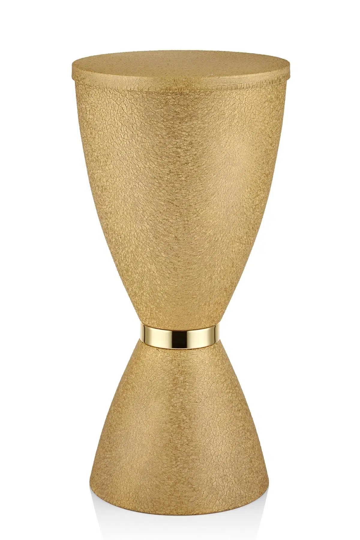 Seta Textured Dark Konik Sehpa Gold 34*34*75 Cm