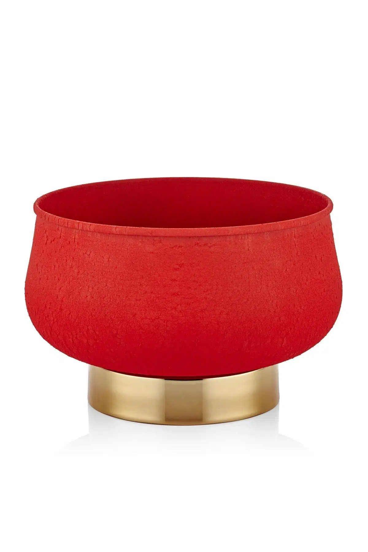 Seta Textured Dark Saksı Kırmızı Gold 29*29*20 Cm