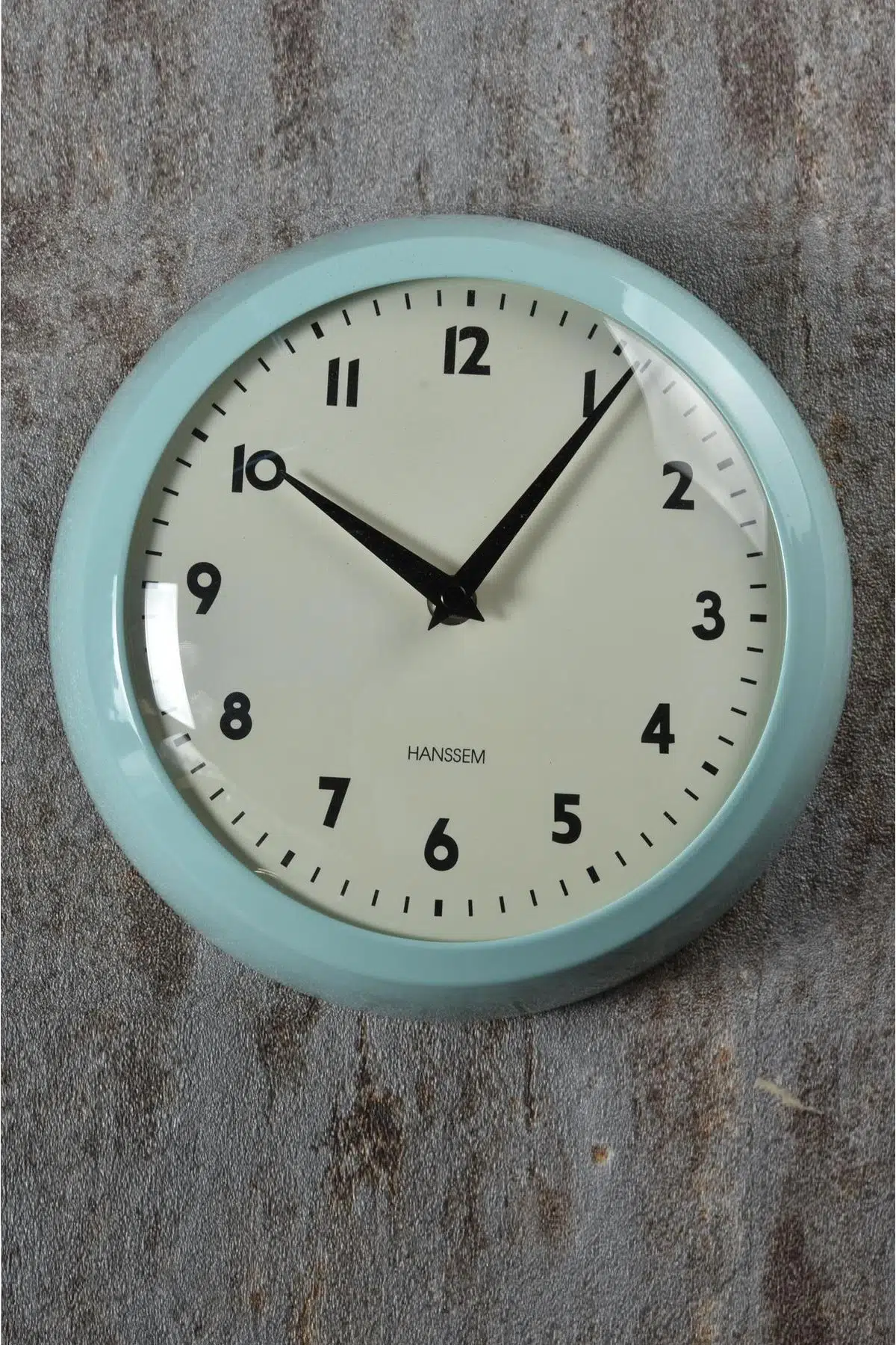 Seta Time Duvar Saati Metal Pastel Mavi 22 Cm