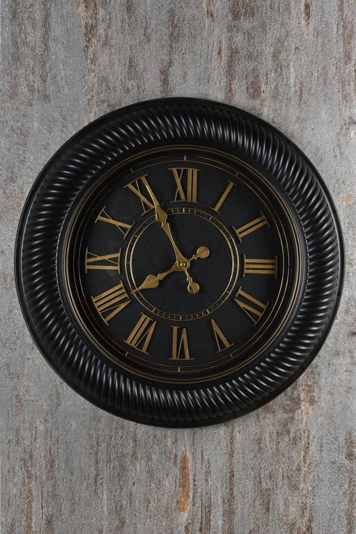 Seta Time Örme İpli Gümüş Kenar Moderni Siyah 50 Cm