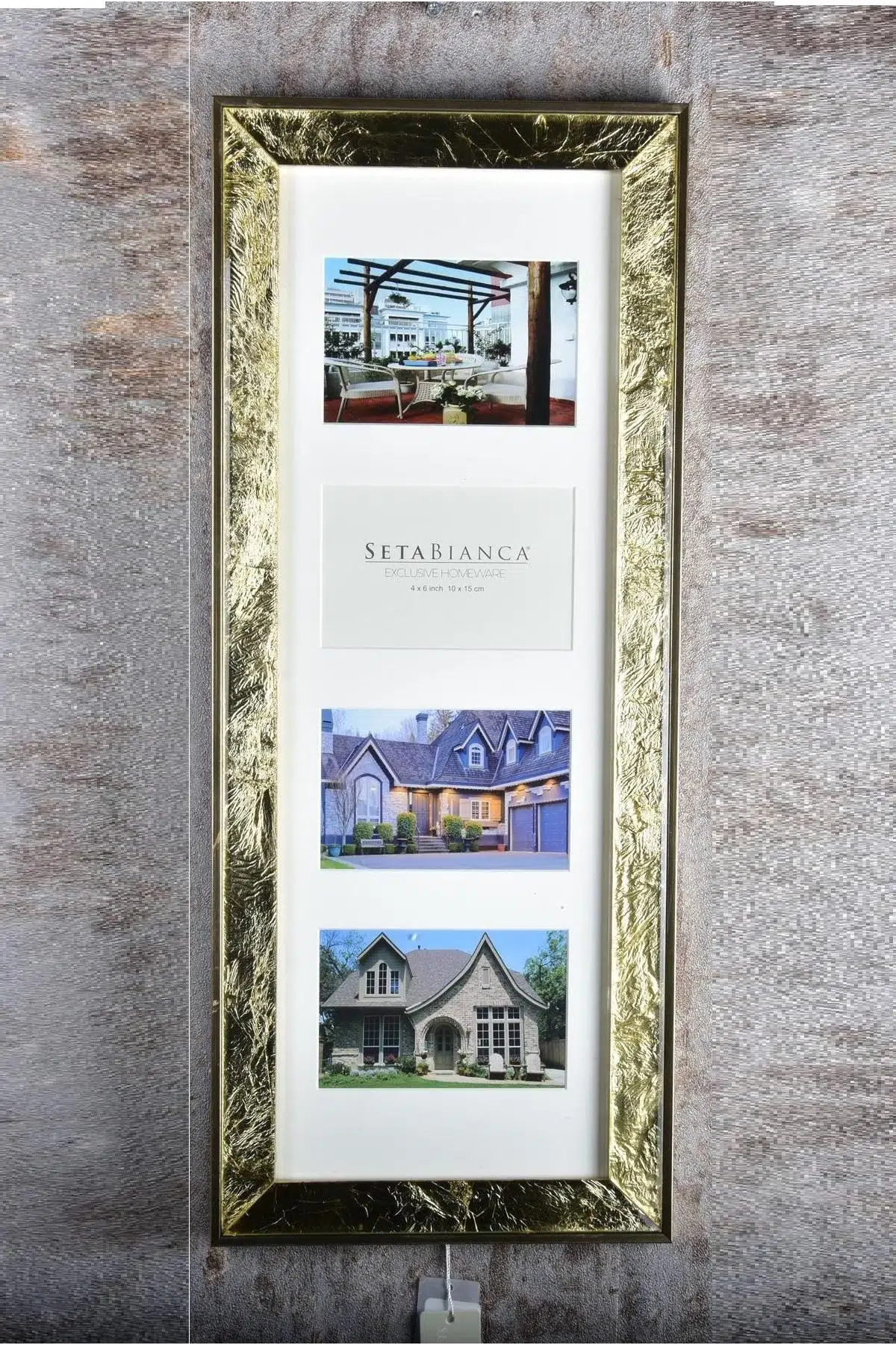 Seta Venezia Frame Gold Foıl Dikey 4 Lü 20*58 Cm