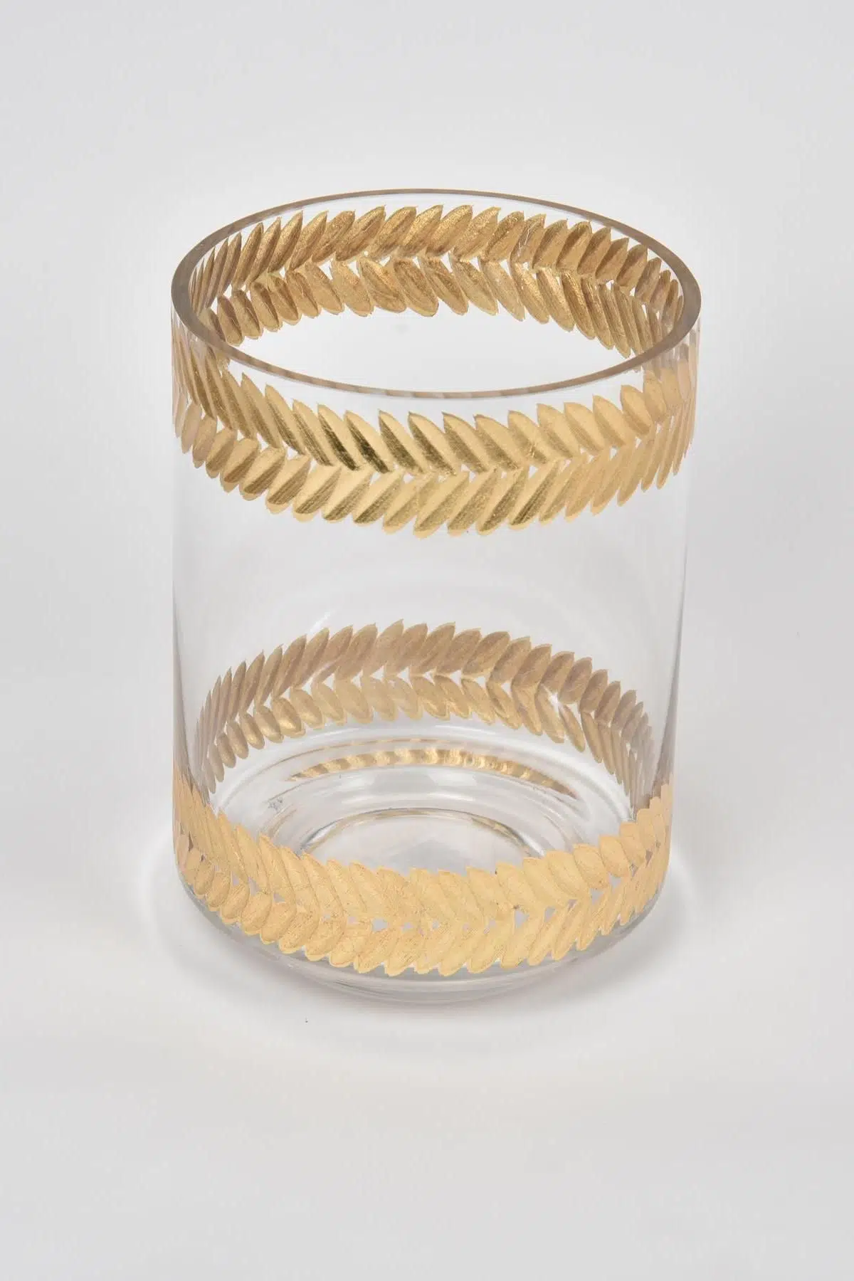 Seta Vetro Caesar Vazo Gold 15*15*20Cm