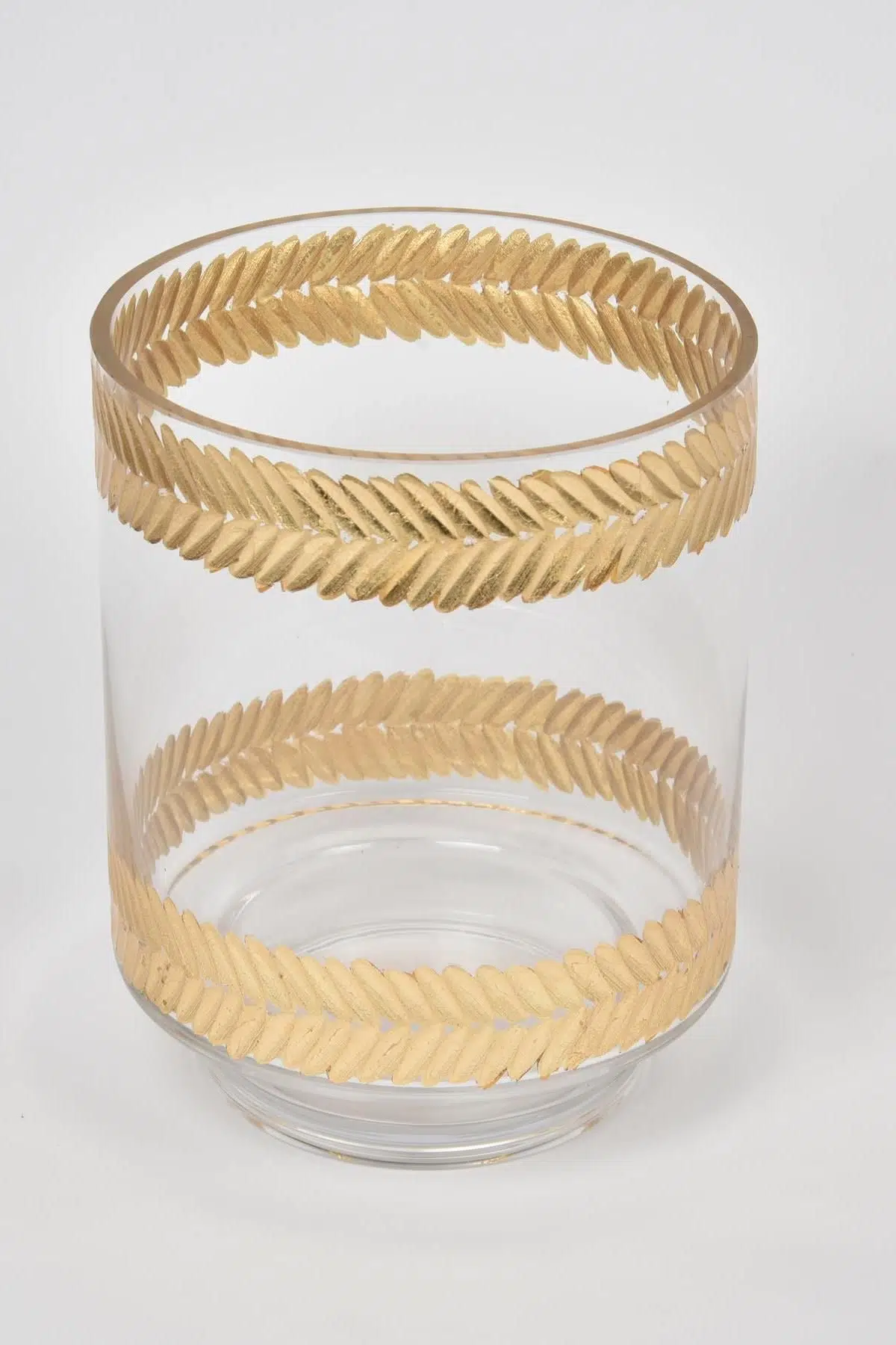 Seta Vetro Caesar Vazo Gold 18*18*23Cm