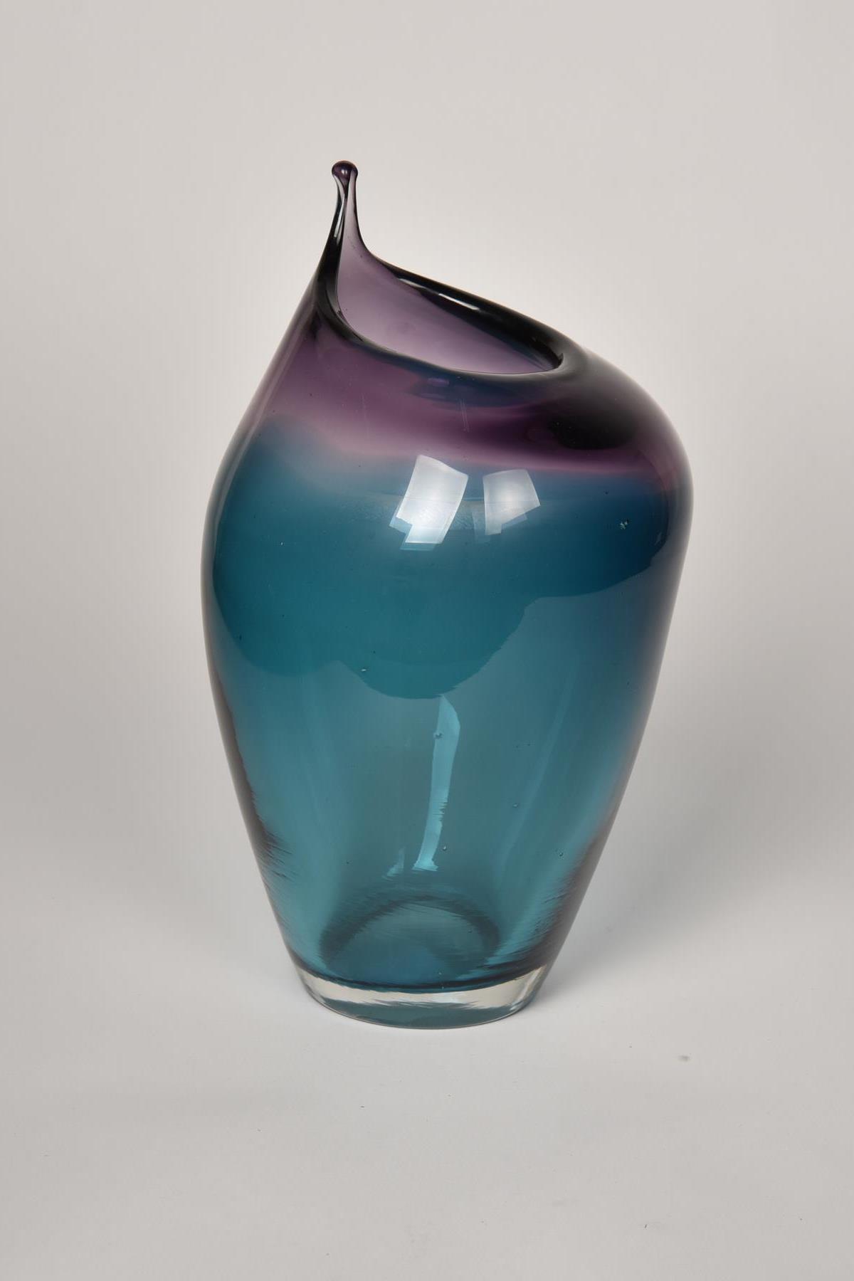 Seta Vetro Deep Blue Vazo Mavi 16.5*16.5*30Cm