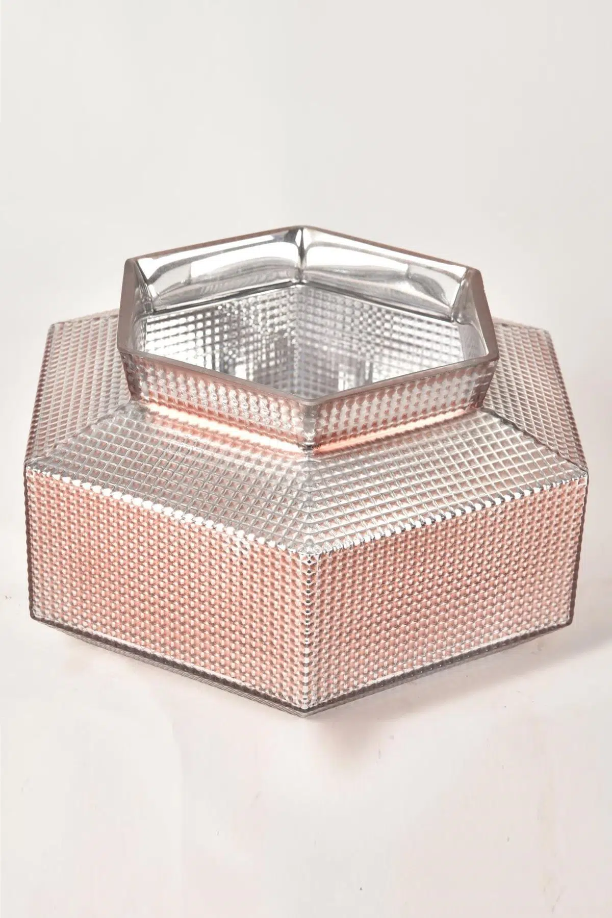 Seta Vetro Geometrik Altıgen Pembe Uzun 15X25 Cm