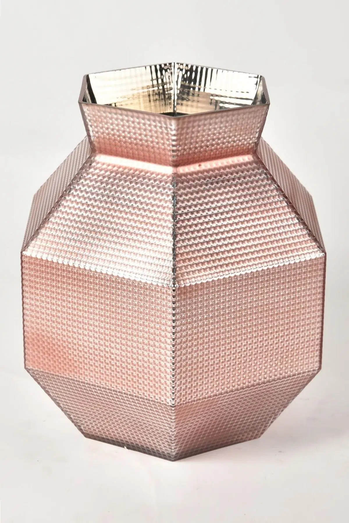 Seta Vetro Geometrik Altıgen Pembe Uzun 30X25 Cm