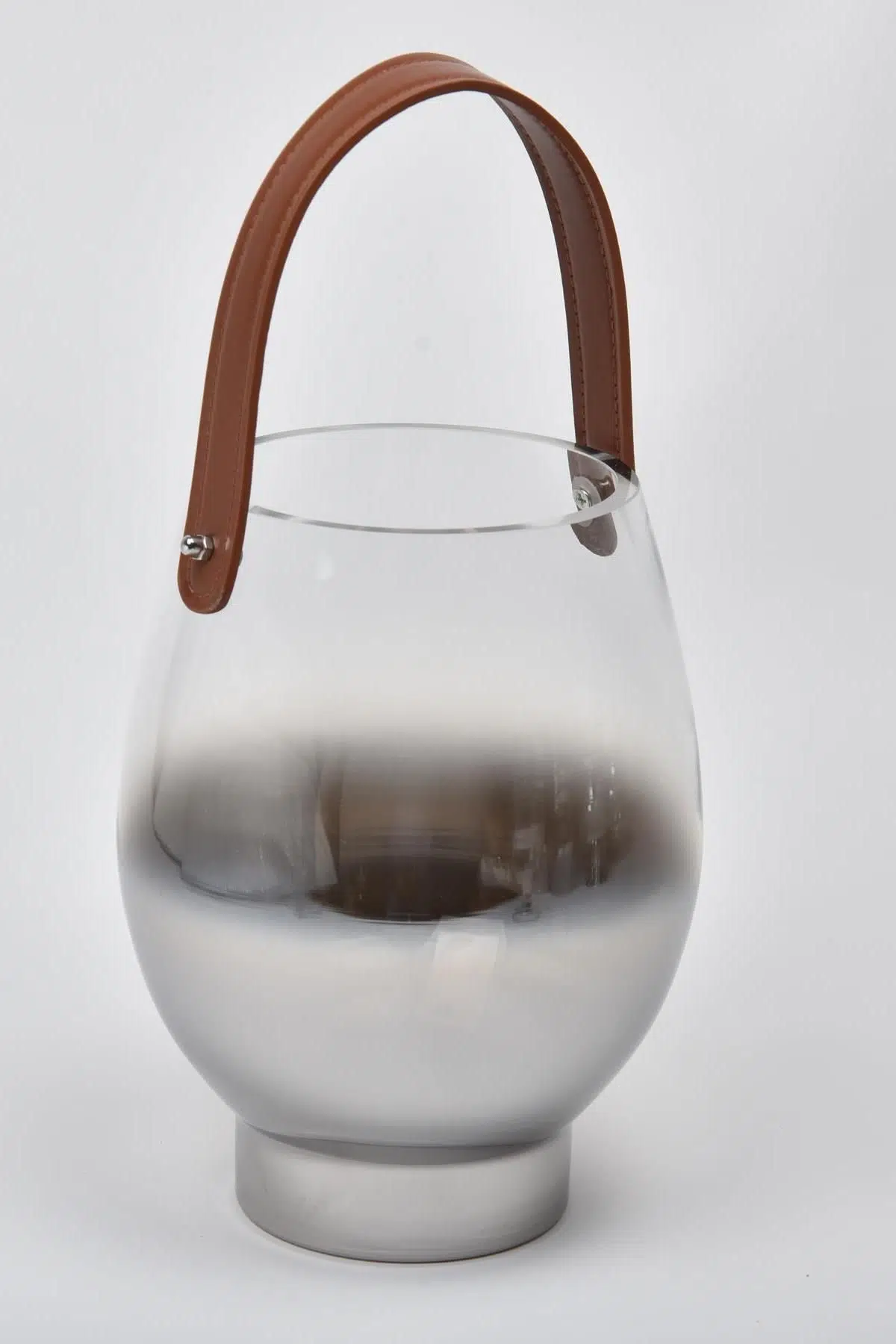 Seta Vetro Smoke Deri Kayışlı Fener 20*20*26Cm