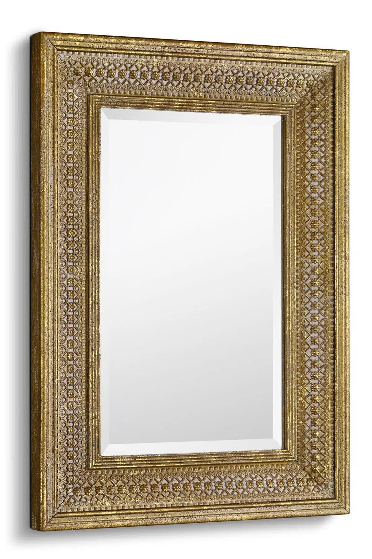 Seta Wall-Art 021 Kenar Desenlı Kahve Duvar Aynası 75*54*4Cm