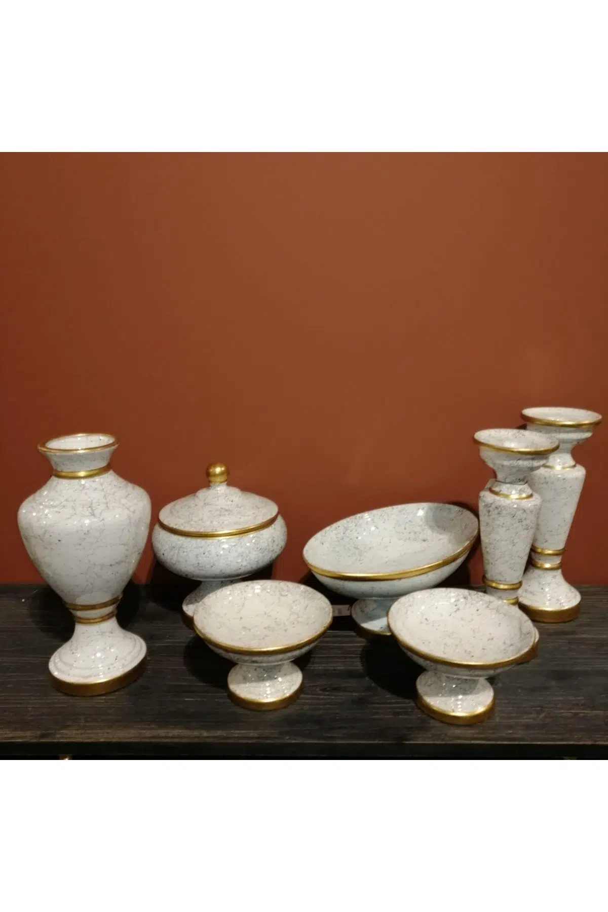 Seta Whıte Marble 7 Parça Set