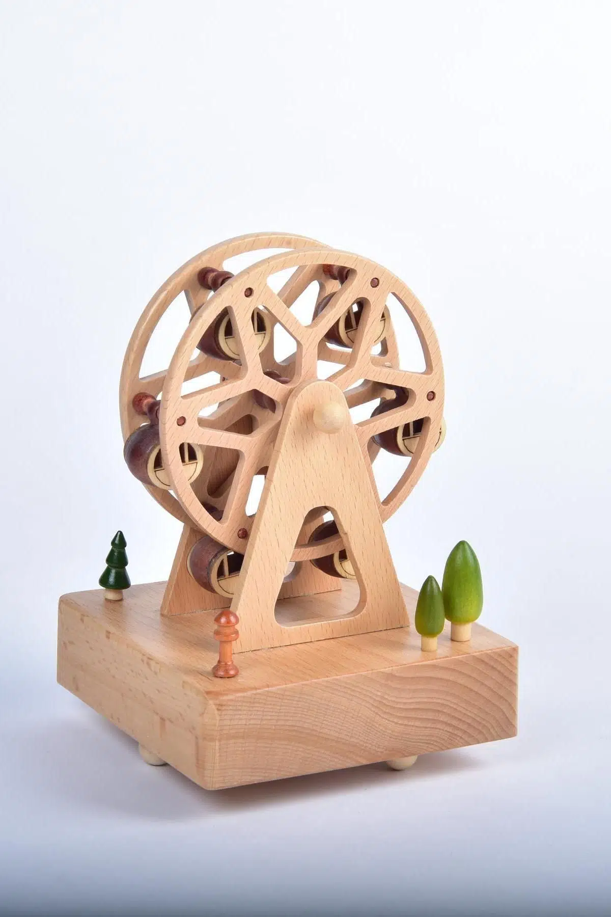 Seta Wooden Games Dönme Dolap Muzik Kutusu 10*10*17 Cm